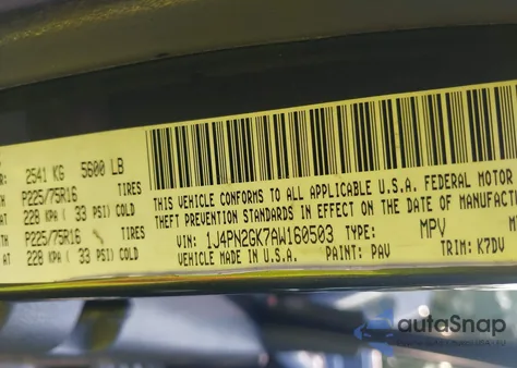 2010 Jeep Liberty Sport z USA, uszkodzony, nr VIN 1J4PN2GK7AW160503